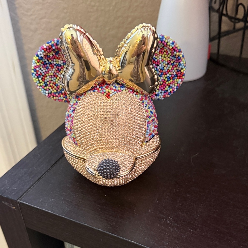 BaubleBar Multicolor Minnie Mouse Bag with Gold Accents